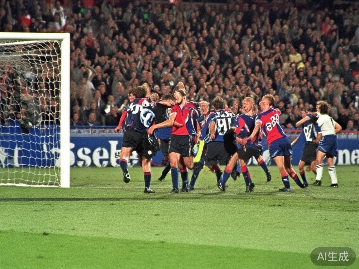 在1997年，某著名足球俱乐部的一场比赛成为传奇。